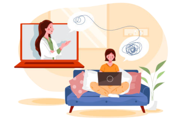 Online therapy for mental health services, fitting into your life with flexible scheduling and private sessions from home.